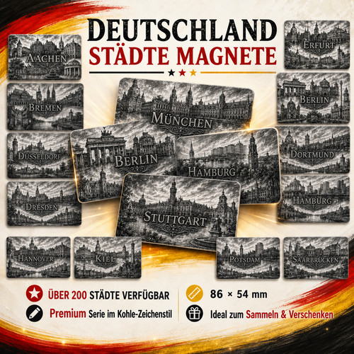 Deutschland städte magnet - deutschland,