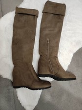 Damen Stiefel braun Overknee