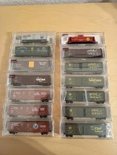 14 Modell-Güterwägen US, Spur N, gebraucht