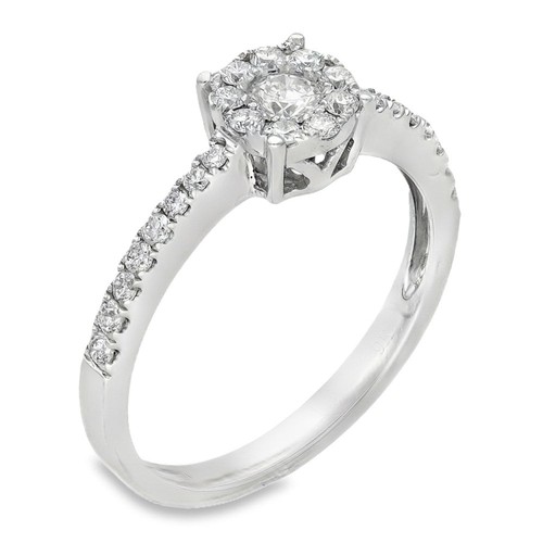 Weißgold diamant halo - diamant,