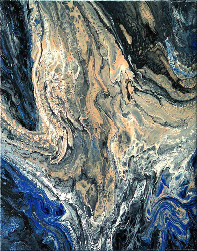 Acryl bild original pouring - bild,