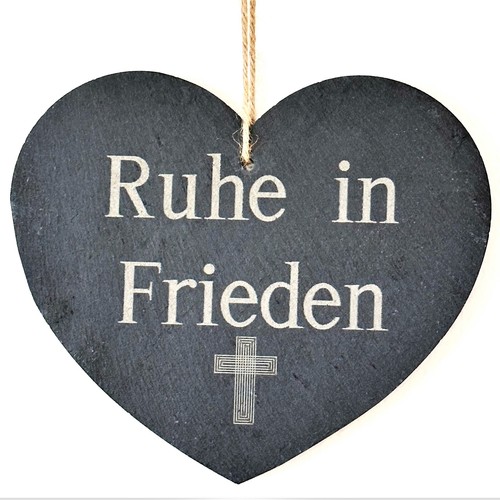 Schieferherz hänger ruhe in - hänger, "ruhe