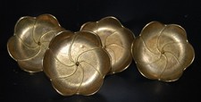 4x Adventskranz Kerzenteller Ø8,5cm Kranzteller Messing Gold Matt u. schwer
