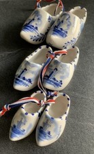6x Delfts Blue Holland Clogs Klompen Schuhe Delfter Blau Porzellan 3 Paar
