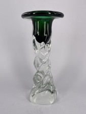 Vintage Kristallglas Kerzenleuchter, 27 cm (G 458)