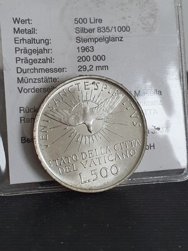 Vatikan 500 lire 1963 - vatikan,