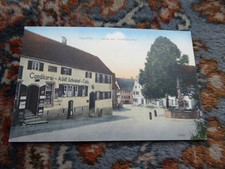 Postkarte - 7442 Neuffen - Cafe Schnabel Lindenbrunnen / Lindenplatz Emailschild