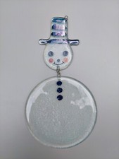 Glas Handbemalt Schneemann