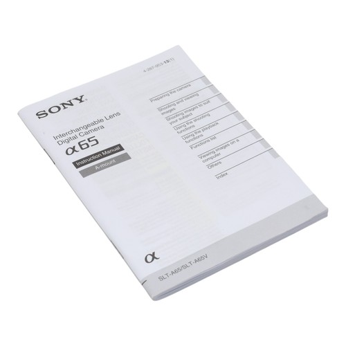 Sony a65 instructions - a65,