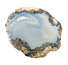 Achat als Anschliff poliert  von Idar - Oberstein Rheinland Pfalz  opalisiert !