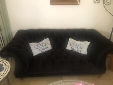 Sofa Samtvelours 2Sitzer schwarz Max Winzer NP 1.800 €  wie neu ⭐️ NUR ABHOLUNG