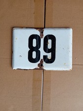 Emailleschild Hausnummer 89 / 68 Nr. Gr.15×10cm Emaille Garagenfund