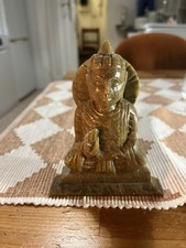 Handgeschnitzte Buddha Statue aus indischem Marmor – Original Indien, Unikat