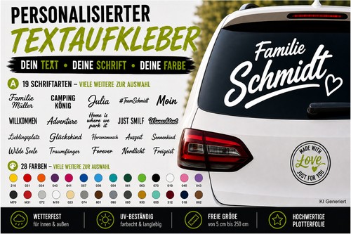 Aufkleber wunschtext - aufkleber,