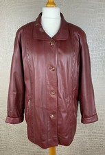 true Vintage SimTex Gr 42 Damen Lederjacke weiches Nappa rot bordeaux Jacket 604