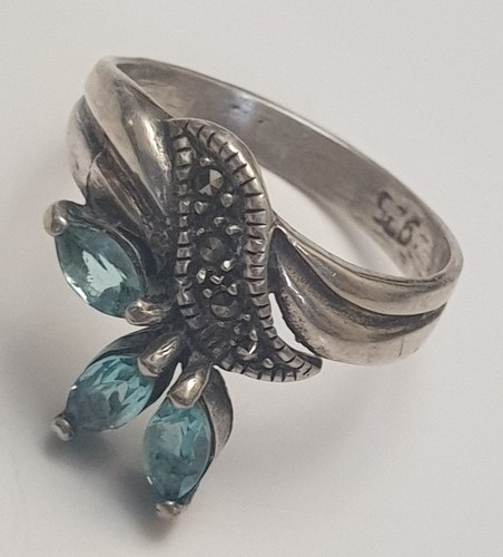 Vintage aquamarin markasiten - vintage, aquamarin-markasiten