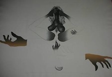 You & me Grafik weiblicher Akt