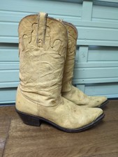 Durango Cowboystiefel Größe 5,5 UK beige abgenutzt Leder getragen Qualität