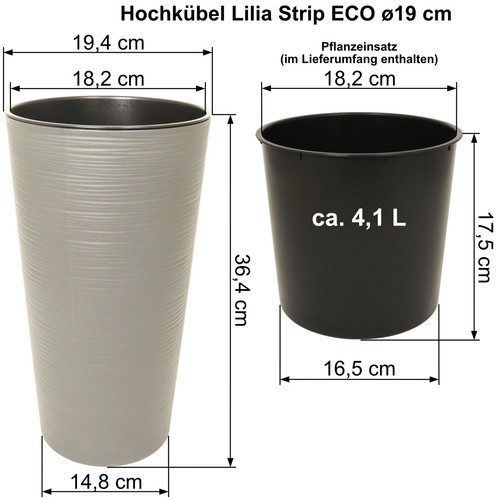 Lilia eco strip pflanzkübel - lilia,