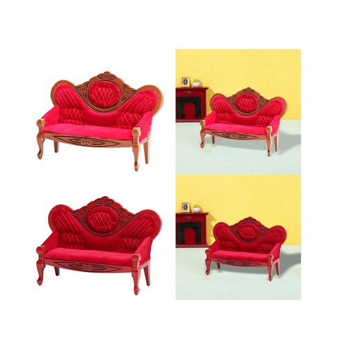 Puppenhaus sofa retro - 1/12,