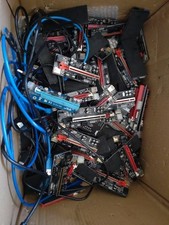 80 x PCIe Riser Karte PCI-E Express  x16 - 16 x Usb Kabel  10 x PCIE Stecker