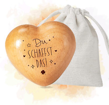 Handschmeichler Glücksbringer Holz Herz Gravur Mutmacher Geschenk Deko Familie