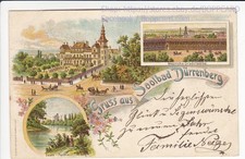 SACHSEN - ANHALT , SAALEKREIS , LITHO GRUSS AUS BAD DÜRRENBERG , 1899