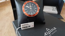 Alpina Herrenuhr AL-282LBO4V6 - SEASTRONG HSW - Schwarz Orange - NEUWERTIG! OVP!