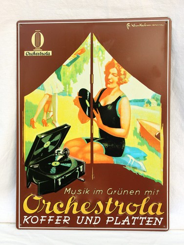 Deko schild orchestrola mit - "orchestrola",
