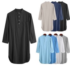 Herren Nachthemd Langarm