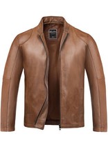 Herren echtleder jacke biker - echtleder,