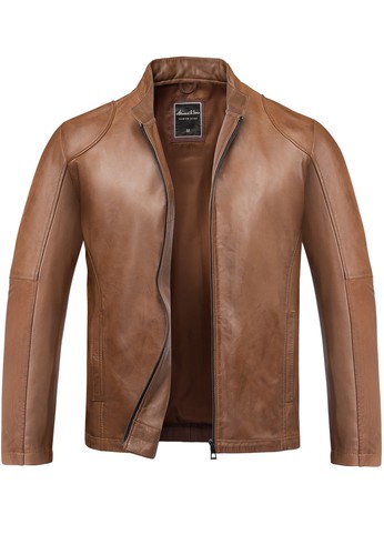 Herren echtleder jacke biker - echtleder,