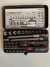 Würth Zebra 1/4 Zoll Steckschlüssel Satz 6-kant 32-tlg 096501432 wie neu