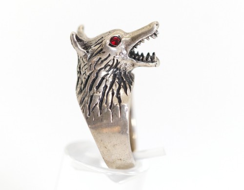 Vintage 925er silberring hund - silberring,,