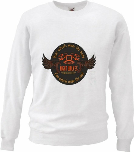 Sweatshirt night wolf bike - night,