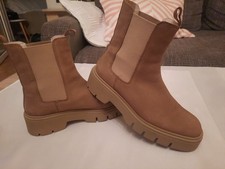 Damen Stiefeletten ARA,  Echtleder EUR Gr.39, beige, Wildleder, neuwertig