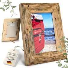 Mein Landhaus Bilderrahmen dunkel-braun - Rustikaler Shabby Chic Look - Unikat