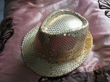 Pailletten-Hut, goldfarben