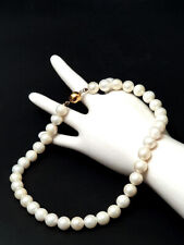 Südsee-Zucht-Perlen Ø 10,54-11,36 mm Kette mit 14K 585 Kugelschließe um 1980