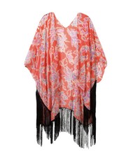 Desigual poncho mit fransen - desigual,