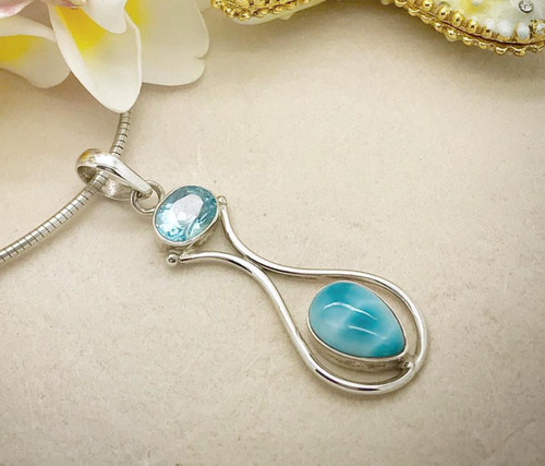 Larimar anhänger 925 - larimar,