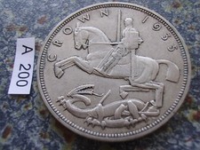 Großbritannien 1 Silber " Schaukelpferd " Crown 1935 König Georg V. 1910 - 1936