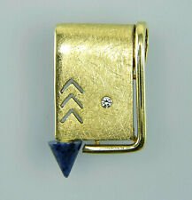 Anhänger, Goldanhänger. Kettenanhänger, Dumortierit und Zirkonia in Gold 585/ooo