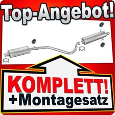 Auspuff für PEUGEOT 306 1.4 1.6 1.8 1.9 D Schrägheck CHROM Endrohr Auspuffanlage