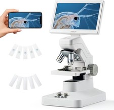 Biologie Mikroskop für Schüler mit USB/HDMI Anschluss,7 Zoll LCD &100-1200x Zoom