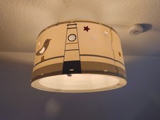 Vertbaudet Kinderlampe Deckenlampe Leuchtturm Möwe Maritim weiß blau