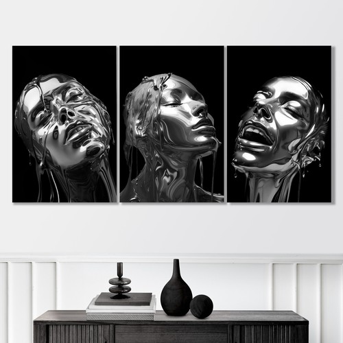 Moderne abstrakte frau chrom - moderne,