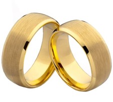 2 Eheringe Trauringe Partnerringe aus Wofram mit individueller Lasergravur W778