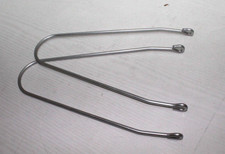 2 Stück  Schutzblech Streben Alu  mit Öse silber  5 mm  245 mm Länge (20")