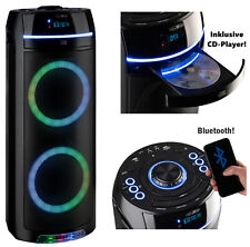 Reflexion PS10BTCD/N - Mobiler Partylautsprecher mit CD, Bluetooth, USB, MicroSD